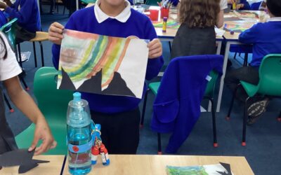 Northern lights – using watercolours